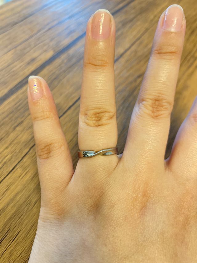 このデザインにお互い一目惚れしました