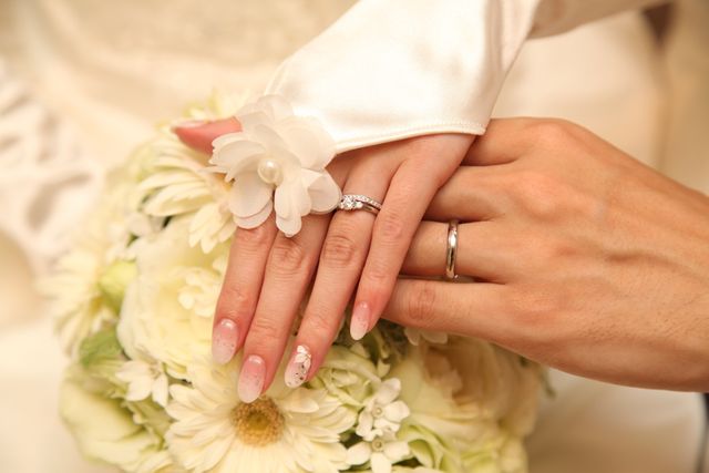 結婚式当日に着用したセットリング