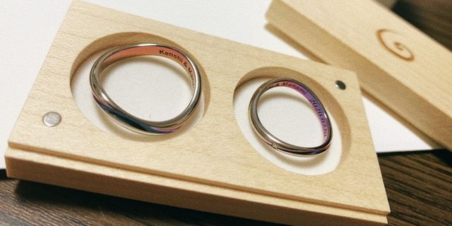 木製のリングケースで届きました！