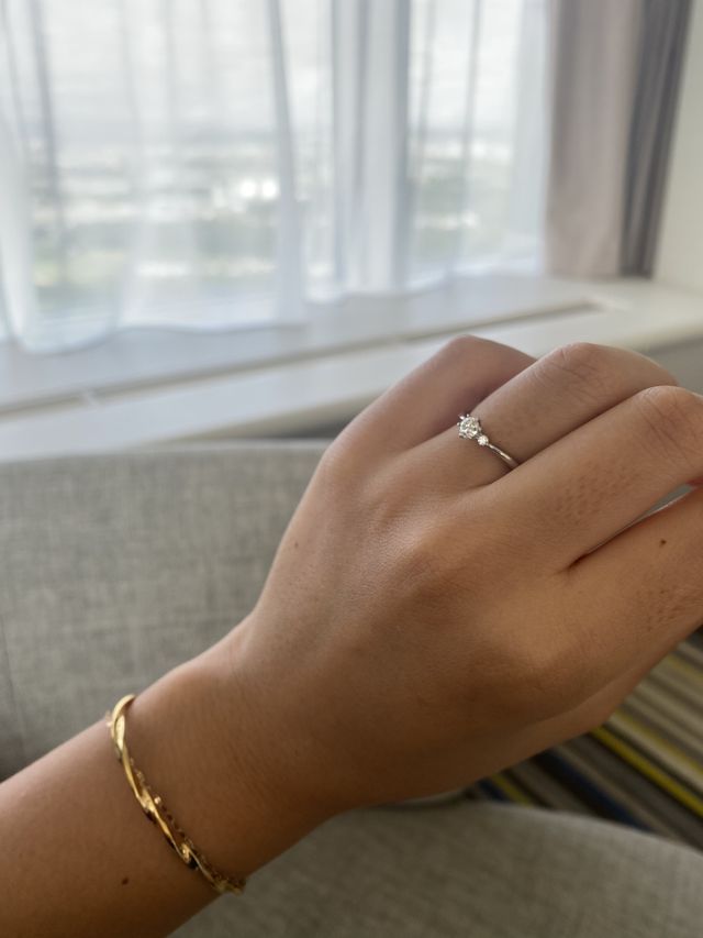 ダイヤモンドが輝いてて素敵です！