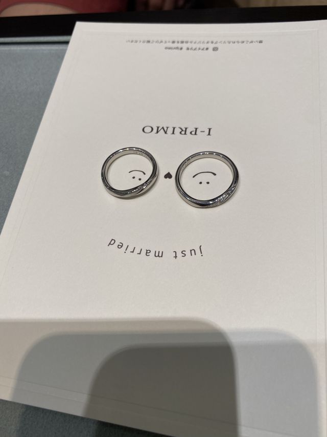 指輪だけで撮ってもらいました