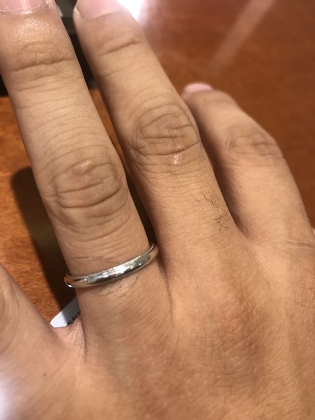 旦那さんもミル打ちのデザインをピック！男性でも似合いました！