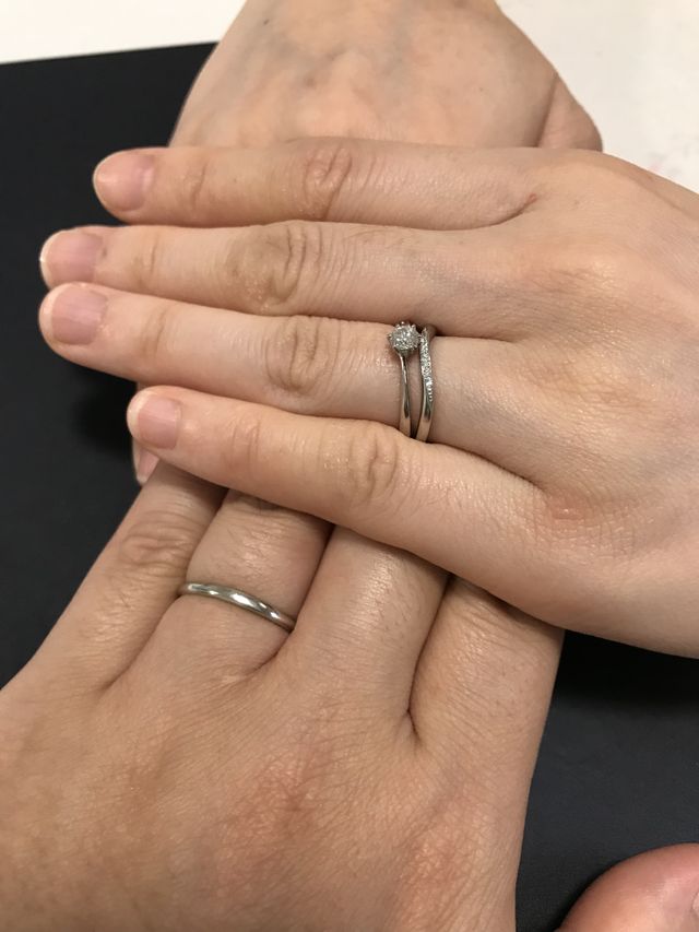 着けたときの写真