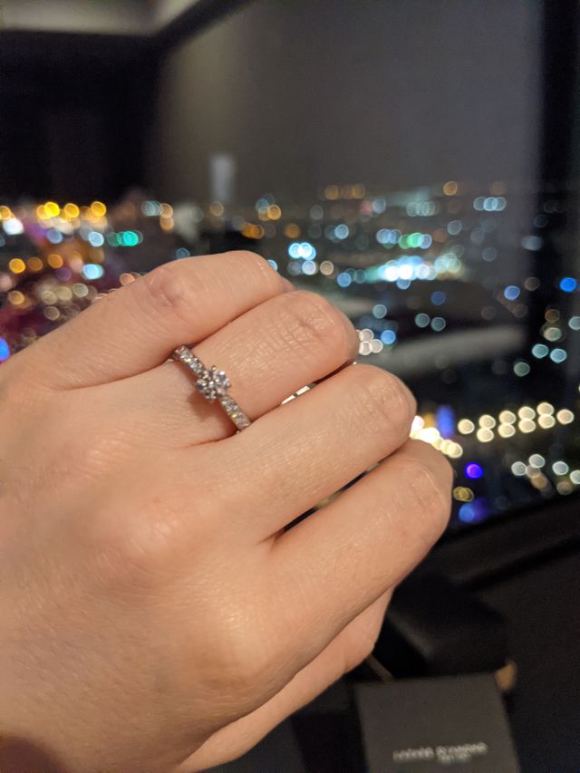 ウィル
指が細いので、ダイヤは0.3に。