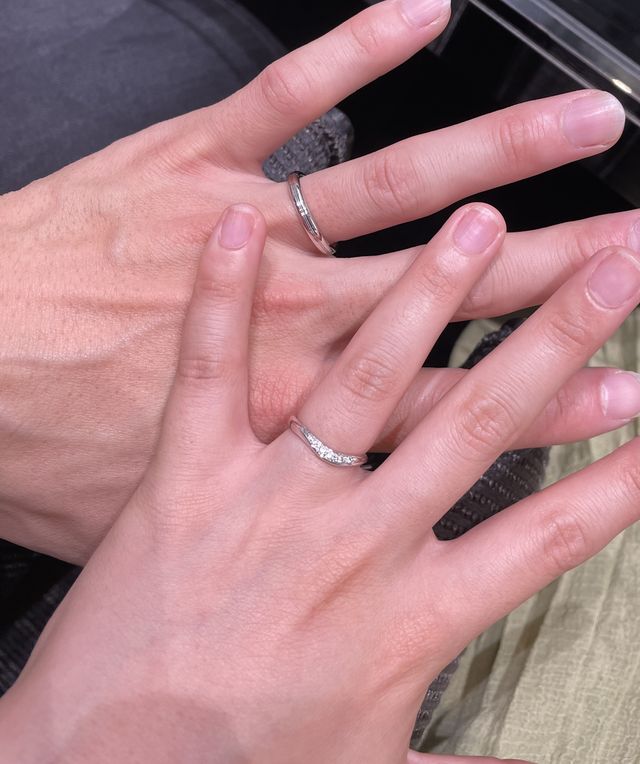 ダイヤモンドの輝きが素敵です。