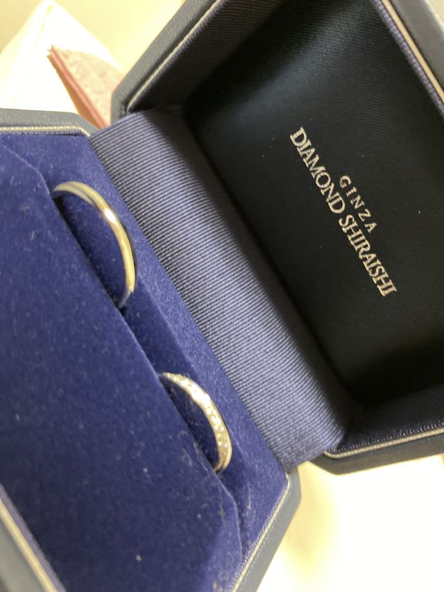 リングピローに入れての撮影です。