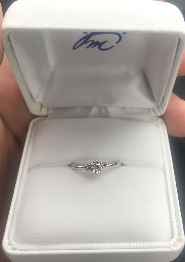 手作り指輪受け取り直後