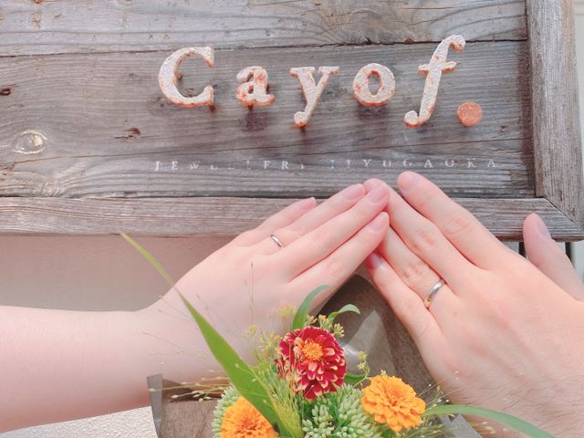 店舗の外にて撮影していただきました！