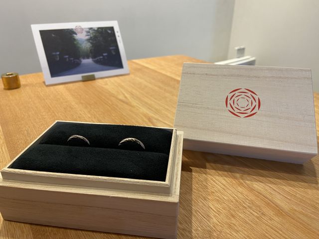 購入時の指輪の写真です。