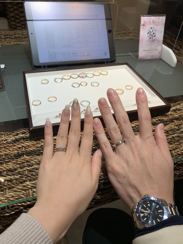 ストレートリングを試着