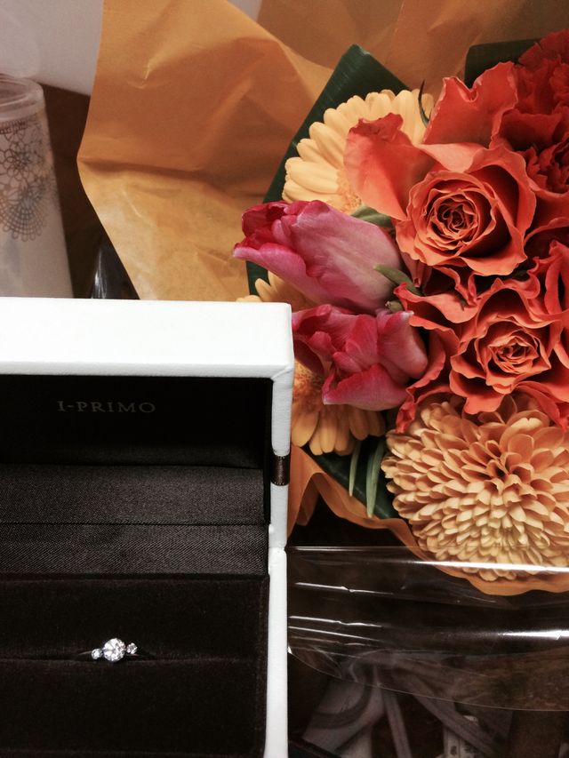 クリスマスにプロポーズでもらいました。