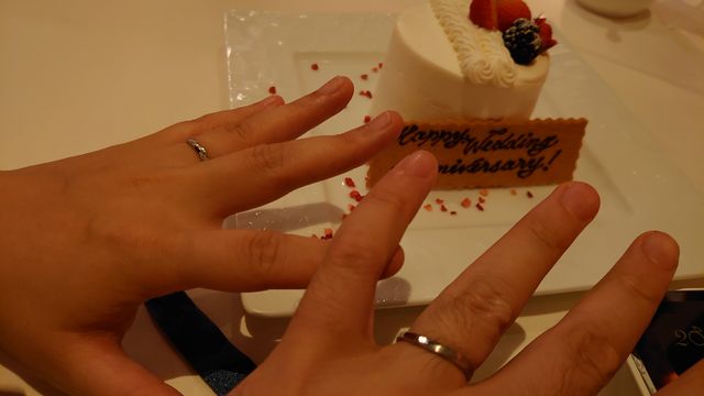 購入、引き取り後のディナーにて