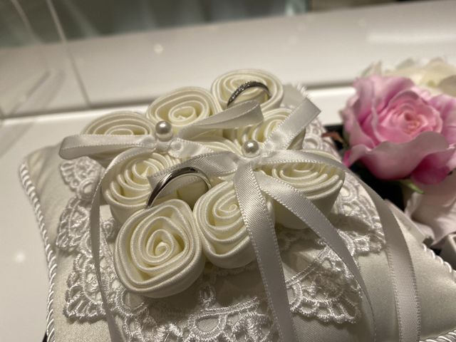 受け取り時、撮影用にリングピローにセットしてくださいました。