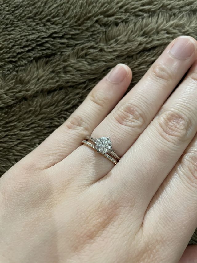 18金のリングと合わせてみました！