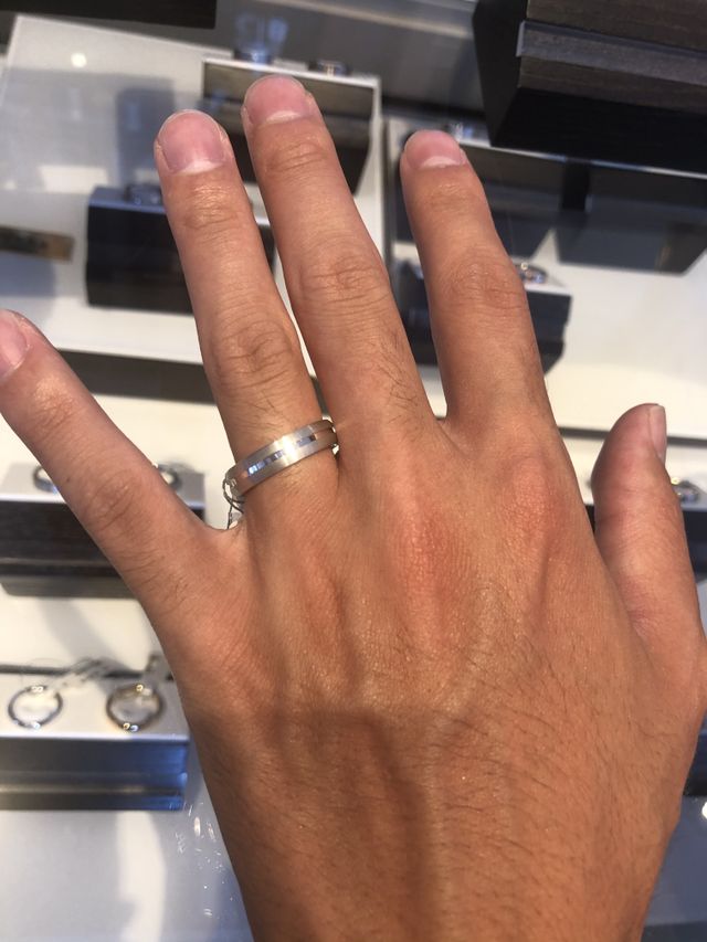 男性がつけた場合。