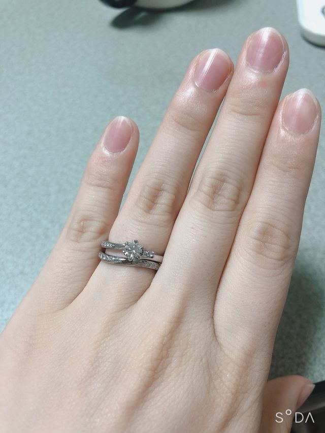 プロポーズリングとのセットリング！一緒につけると存在感UP!