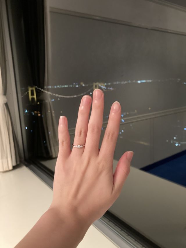 プロポーズ直後の写真