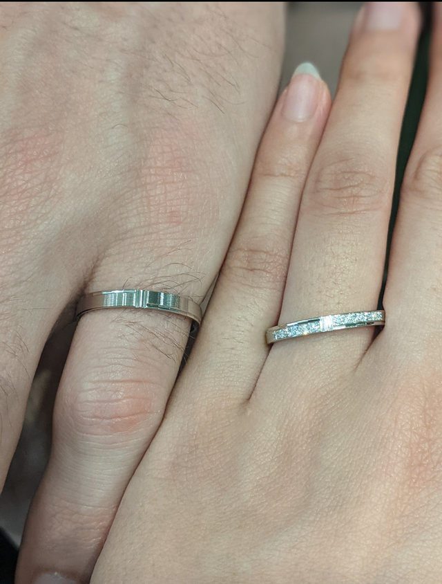 パイロット　メモリーの試着写真。