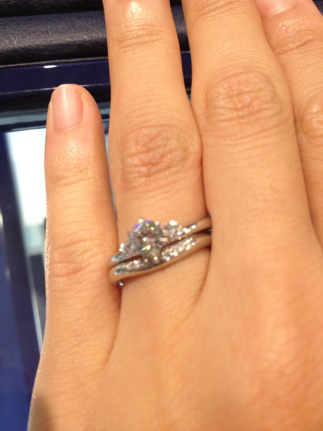 妻に買った婚約&結婚指輪です。