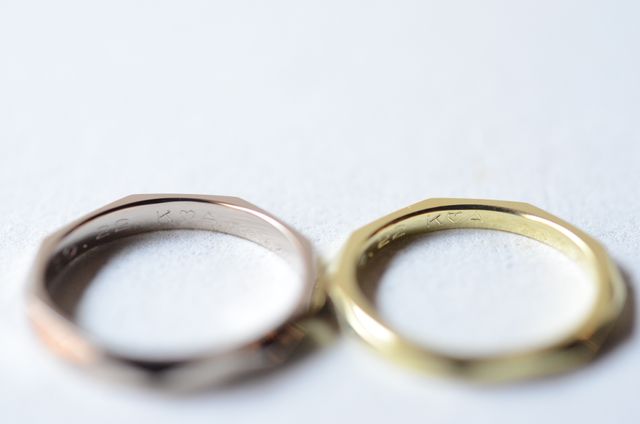 内側には刻印してもらいました