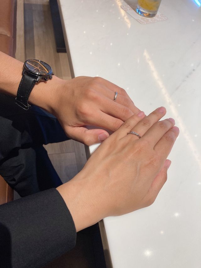 お互いが好きなデザインのものを選びました！