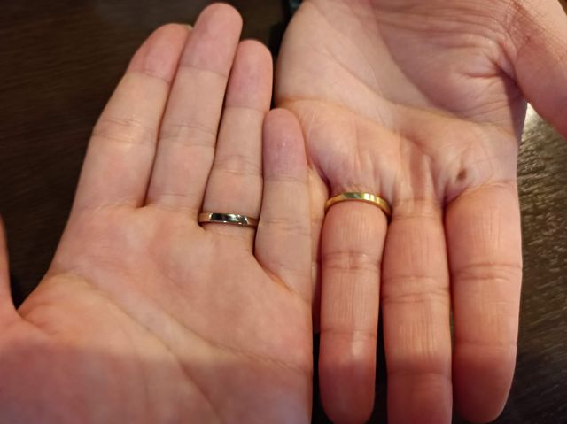 二人でつけてみたところ