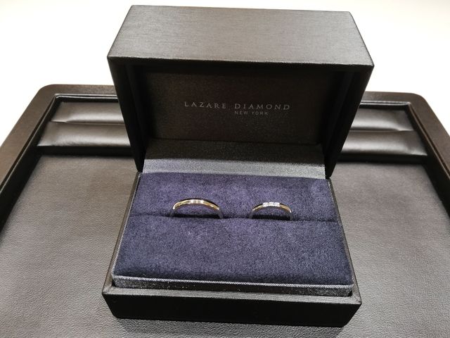 完成した指輪を受け取りに行ったときに撮った写真です。