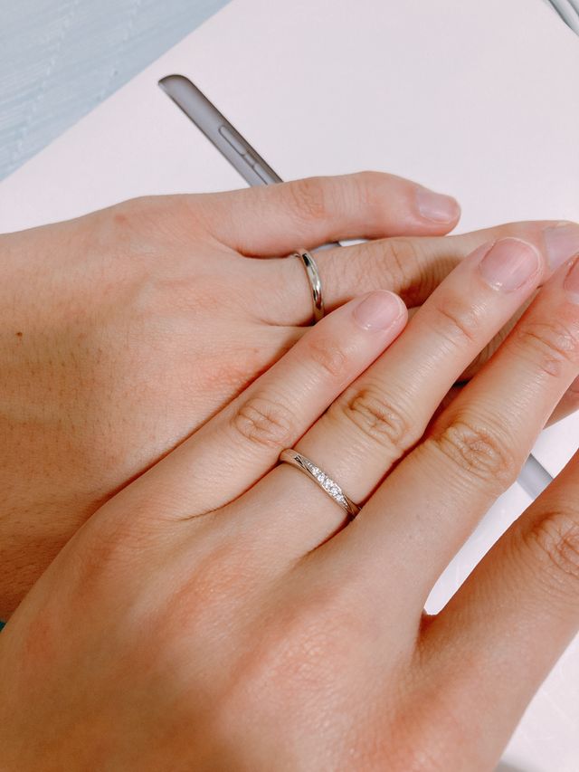完成した結婚指輪