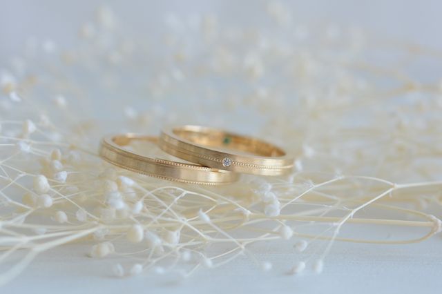 2人でお互いのを作成した結婚指輪