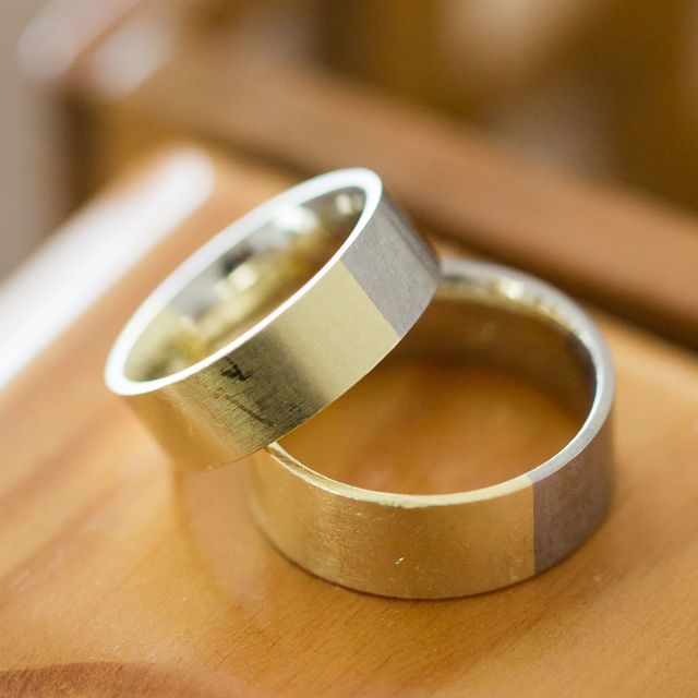 ゴールドとシルバーのバイカラーペアリング