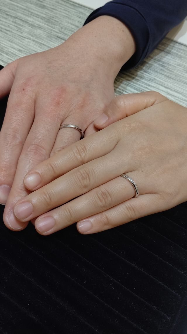 指輪着用時の写真