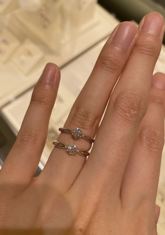 ダイヤの輝きが素敵です