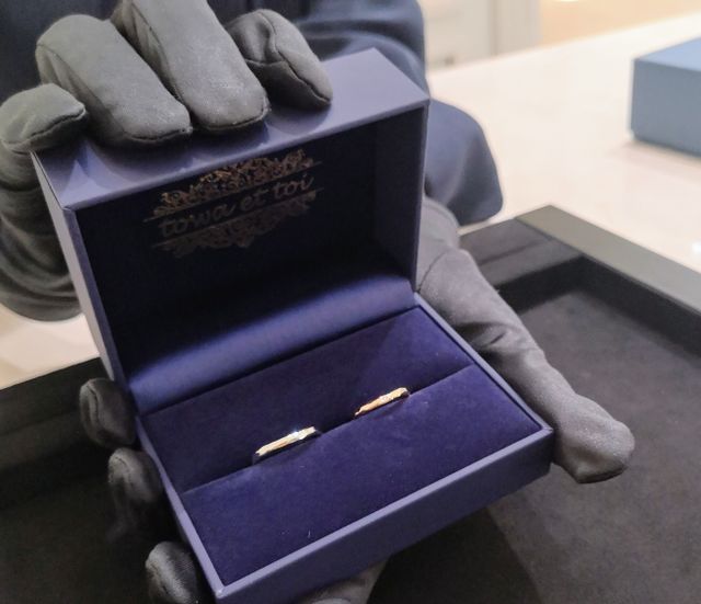 出来上がった指輪です！