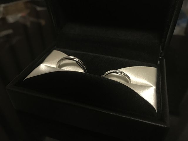 ペアに見える、それぞれ気に入ったデザインを選びました。