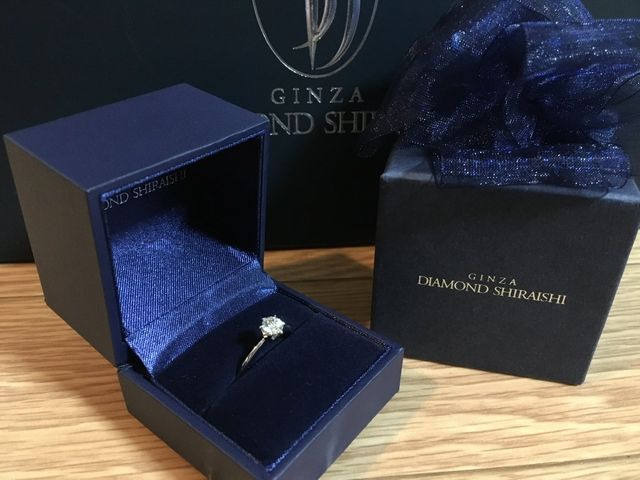 購入した指輪と、箱です。
