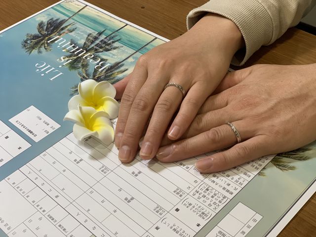 二人でつけた記念に撮りました。