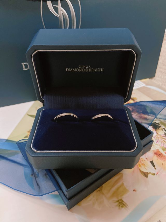 旦那の指輪は半分クスミを入れておしゃれになりました。