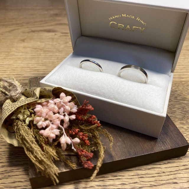 リングピローは無料でもらえ、お花も撮影用に貸してもらえた。