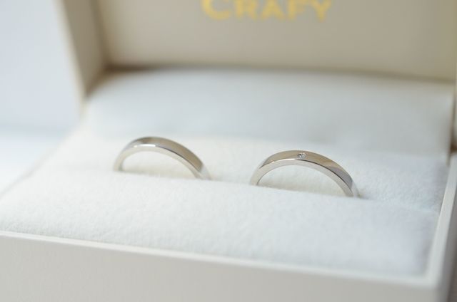 出来上がった指輪を撮影して貰いました。