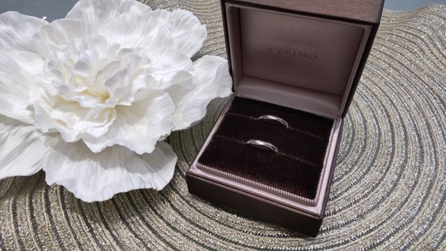 出来上がった指輪