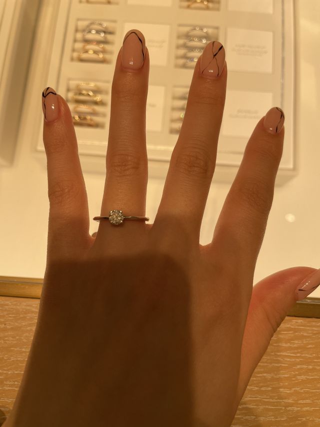 婚約指輪単体です。