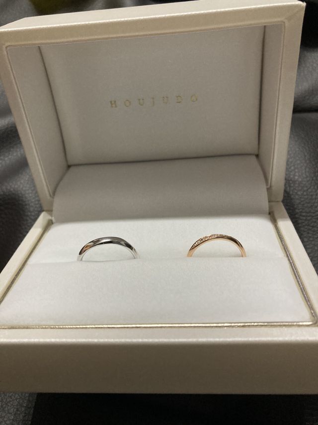 結婚指輪。ツケ心地も良い！