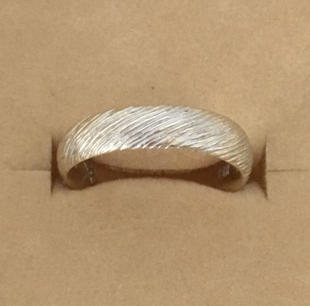 K18 グリーンゴールド ロジウムコーティング 斜線 マット