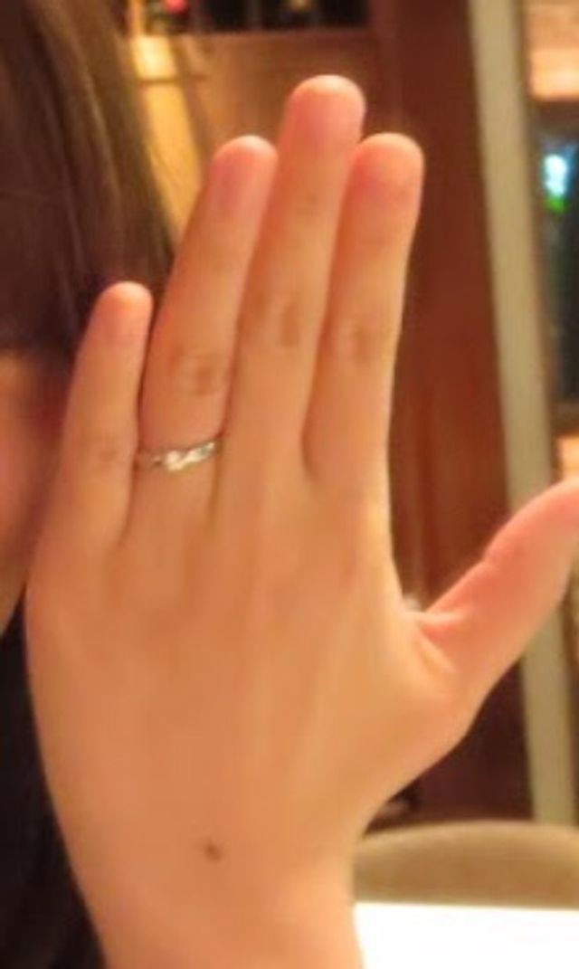 プロポーズされた時につけた指輪です