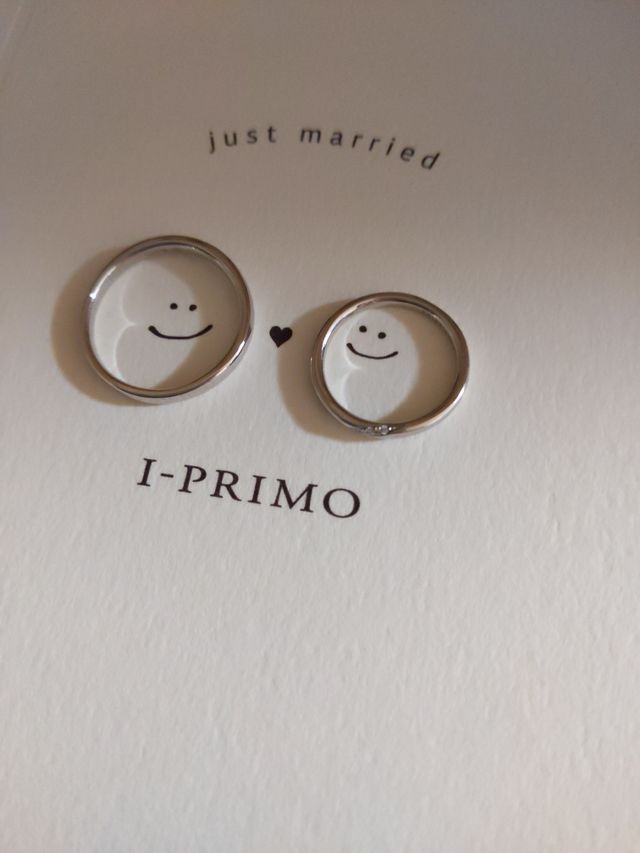 指輪受け取り時に撮影用のカードを頂きました