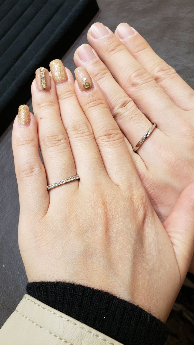 主人と第1希望のリングを撮って記録しました！