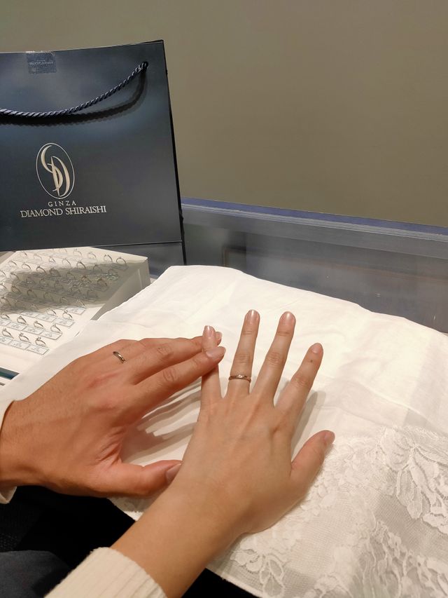 結婚指輪購入日の写真です。