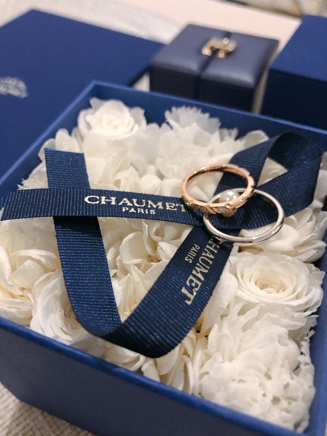 特典でいただいたリングピローです。