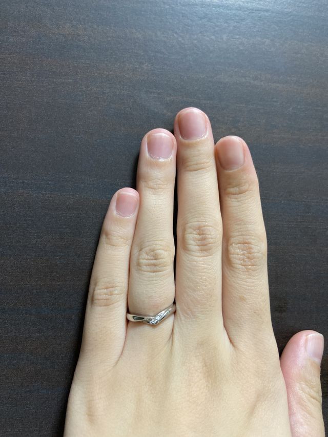 正面から撮りました。
Vの形が可愛くて気に入ってます。