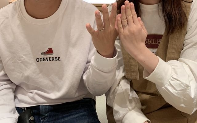 買った際にお店で撮っていただきました。